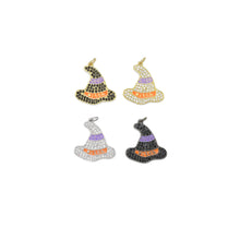 Load image into Gallery viewer, Colorful CZ Halloween Witch Hat Charm, Sku#A215