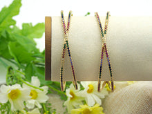 Load image into Gallery viewer, CZ Crisscross Cuff Bracelet, Sku#X24