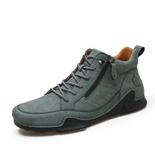 Load image into Gallery viewer, Men's Casual Microfiber Leather Lace-Up Sneakers | Plus Size Athletic Shoes