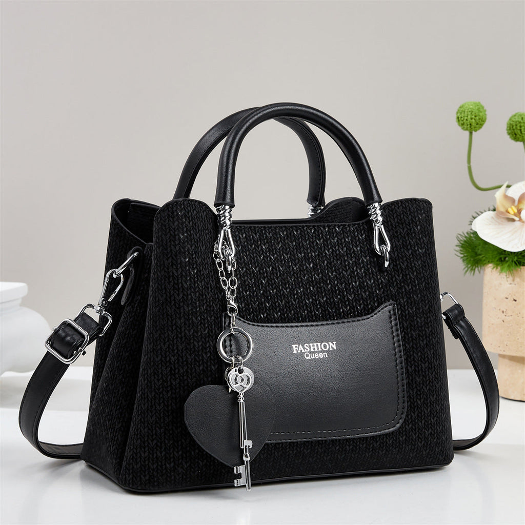 Women's Large Capacity Shoulder Bag – PU Leather Messenger Bag with Multiple Compartments