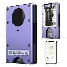 Load image into Gallery viewer, Minimalist AirTag Wallet – Slim Aluminum RFID Blocking Card Holder