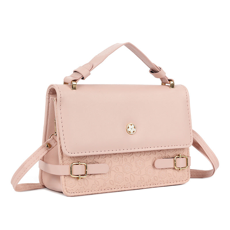 Women's Crossbody Shoulder Bag - PU Leather Minimalist Handbag with Adjustable Strap