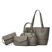 Load image into Gallery viewer, Women's PU Leather Tote Bag Set – Structured Shoulder Bag with Multi-Compartment Organizer