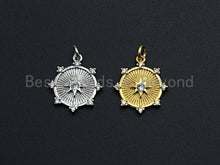 Load image into Gallery viewer, Embossment North Star on Disc With Tentacle Charm/ Pendant,SKU#Z452