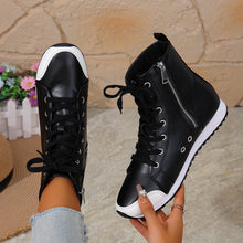 Load image into Gallery viewer, Women's Side-Zip Flat Ankle Boots - Casual Round Toe Winter Boots