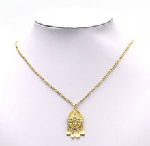 Load image into Gallery viewer, Gold CZ Flower On Oval With Teardrop Charm, Sku#JL124