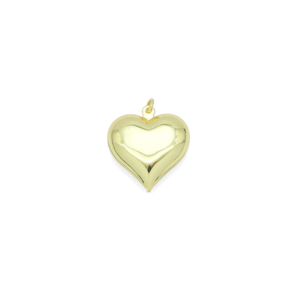 Puffy Heart Charm Pendant, Sku#LD622