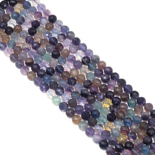 Load image into Gallery viewer, Genuine Colorful Fluorite Round Faceted Beads, 8mm, Sku#U1515