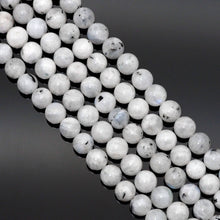 Load image into Gallery viewer, Genuine Tourmalated Blue Moonstone, 6mm/8mm/10mm Round Smoot