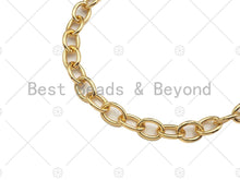 Load image into Gallery viewer, 18 Finished Gold Oval Link &amp; Chain Necklace, SKU#LD19