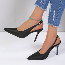 Load image into Gallery viewer, Women's Pointed Toe Buckle Stiletto Sandals | PU Upper Open-Toe High Heels