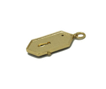 Load image into Gallery viewer, Gold CZ Enamel Bee Moon Star On Hexagon Charm, Sku#L690