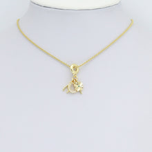 Load image into Gallery viewer, Flower Horseshoe Wishbone Charm Pendant,Sku#LD721