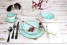 Load image into Gallery viewer, Cabana Turquoise Dinnerware - 20 Piece Set