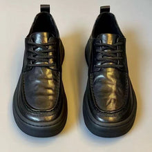 Load image into Gallery viewer, Men's Lightweight Leather Dress Shoes - Soft Sole Casual Lace-Up Oxfords