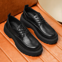 Load image into Gallery viewer, Men's British-Style Dress Shoes | Soft PU Leather Round Toe Height-Increasing Casual Shoes