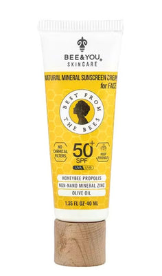 Bee and You Water Resistant and Non-Greasy 100% Natural Mineral Sunscreen spectrum SPF 30 UVA/UVB Sun Protection with Zinc Oxide & Bee Propolis ergenic (80)