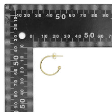 Load image into Gallery viewer, Gold hoop with ball end Earrings, Sku#LX385