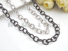 Load image into Gallery viewer, 8x10mm Twisted Texturized Tubed Chain by Yard, sku#E510