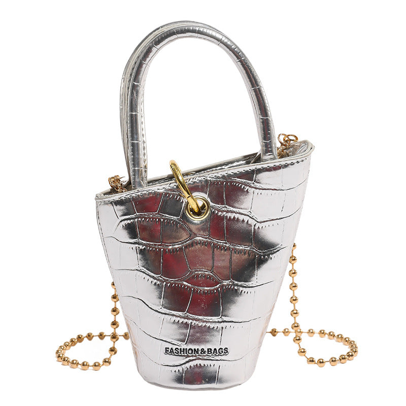 Leopard Print Mini Crossbody Bag - Trendy Bucket Style Shoulder Bag for Women