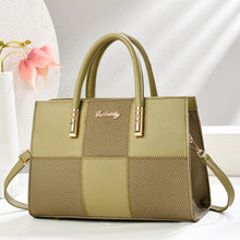 Load image into Gallery viewer, Women's Large Capacity Patchwork Tote Bag - Stylish Color Block Shoulder Handbag