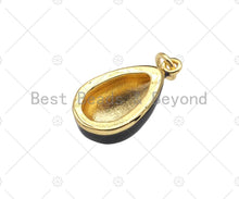 Load image into Gallery viewer, Colorful Enamel Evil Eye Teardrop Shape Pendant, 18K Gold Filled Enamel Evil Eye Charm,11x20mm,Sku#F1403