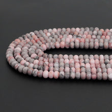 Load image into Gallery viewer, 5x8mm Rondelle Smooth Pink Zebra Jasper Beads, Sku#U1922