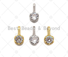 Load image into Gallery viewer, Big Clear CZ Micro Pave Diamond Shape Pendant/Charm,Diamond Cubic Zirconia Charm, Cute Necklace Bracelet Charm Pendant,5x10mm,Sku#L445