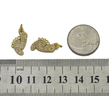 Load image into Gallery viewer, CZ Pave Baby Feet Charm, Sku#LK666