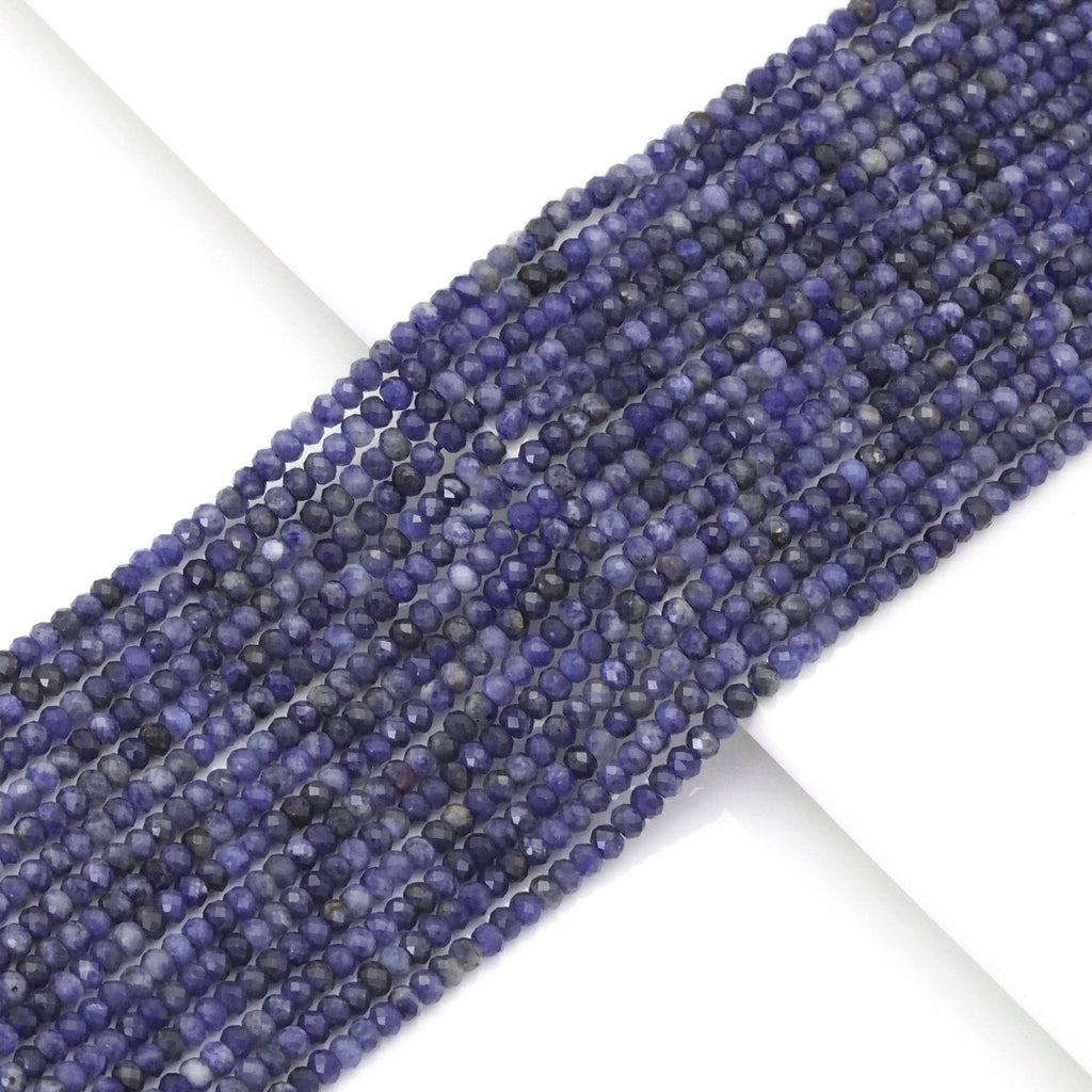 3x4mm Sodalite Faceted Rondelle Beads, Sku#U1706