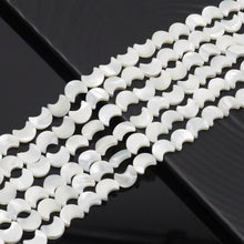 Load image into Gallery viewer, 10x12mm Crescent Moon Mother of Pearl Beads, Sku#T171