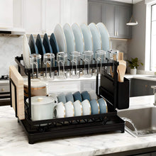 Load image into Gallery viewer, Black Metal Dish Rack – 2-Layer / 3-Layer