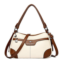 Load image into Gallery viewer, Retro Woven Shoulder Bag - Contrasting Color PU Leather Crossbody Bag for Women