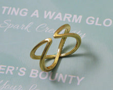 Load image into Gallery viewer, CZ Infinity Cross Adjustable Ring, Sku#LD210