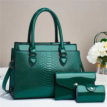 Load image into Gallery viewer, Women's 3-Piece PU Leather Crossbody Tote Bag Set - Versatile Shoulder Handbag with Multiple Compartments