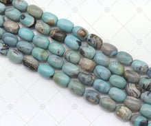 Load image into Gallery viewer, Blue Agate Barrel Smooth Beads, Sku#U1187
