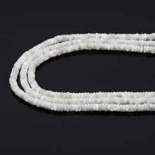 Load image into Gallery viewer, Smooth Rondelle White Mother of Pearl Beads, Sku#T172