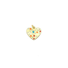 Load image into Gallery viewer, Gold Colorful CZ Heart Shape Charm, Sku#LX454