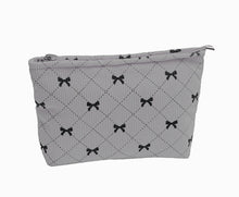 Load image into Gallery viewer, Corduroy Bow-Knot Makeup Bag - Large Capacity Cosmetic Organizer with Zipper