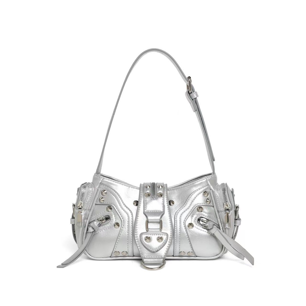 Edgy Y2k-style Single-shoulder Commuter Crossbody Biker Bag