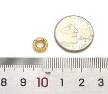Load image into Gallery viewer, CZ Round Gold Silver Spacer beads, Sku#B341