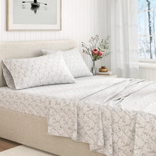 Load image into Gallery viewer, Turkish Cotton Flannel Sheet Set - Winter Floral Collection