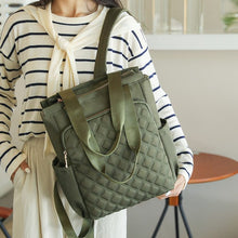Load image into Gallery viewer, Diamond-Pattern Embroidered Backpack for Women | Dual-Handle Oxford Cloth Backpack | Sarah Express