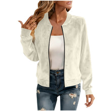 Load image into Gallery viewer, Round-neck Zip-up Deerskin-fleece Short Jacket Flight Suit