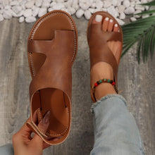 Load image into Gallery viewer, Plus-size Velcro Flat Sandals | Unisex Summer Flip-flops | PU Upper | Rubber Sole