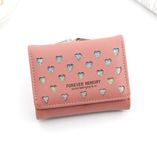 Load image into Gallery viewer, Three-Fold Wallet with Hollowed-Out Heart Design