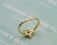 Load image into Gallery viewer, CZ Star Adjustable Ring, Sku#X314