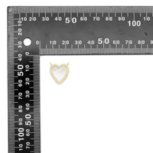 Load image into Gallery viewer, Gold CZ Mother of Pearl CZ Heart Shape Charm, Sku#LX456