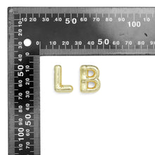 Load image into Gallery viewer, Gold Silver Bubble Initial Letter Charm, Sku#LX563