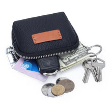 Load image into Gallery viewer, Mini Genuine Leather Wallet for Women – Slim Compact Bifold Card Holder